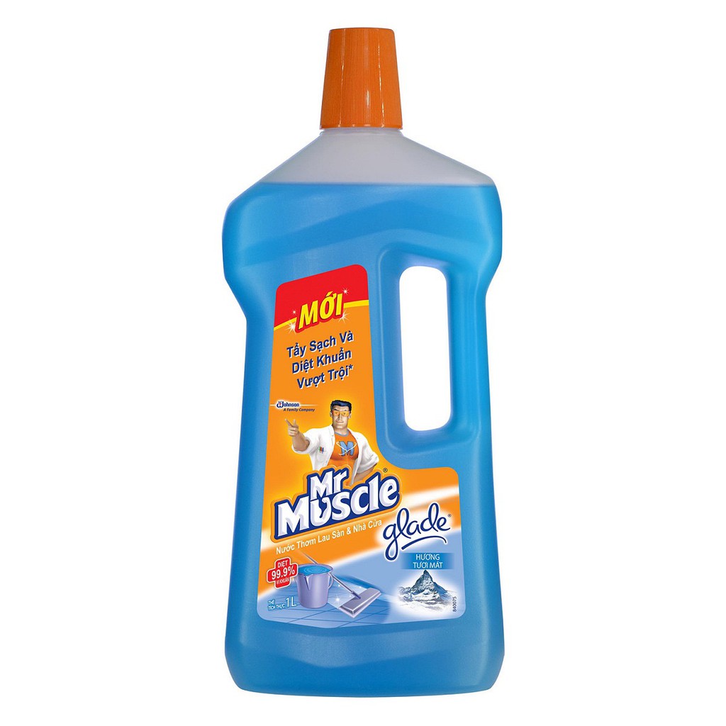 NƯỚC LAU SÀN MR MUSCLE DIỆT 99% VI KHUẨN 1000ML (S.C.Johnson&son) Hot >> hàng chạy date tháng 10/2020 sale cực sốc