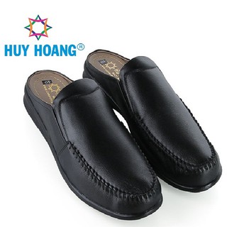 Giày sabo nam Huy Hoàng màu đen XH7796