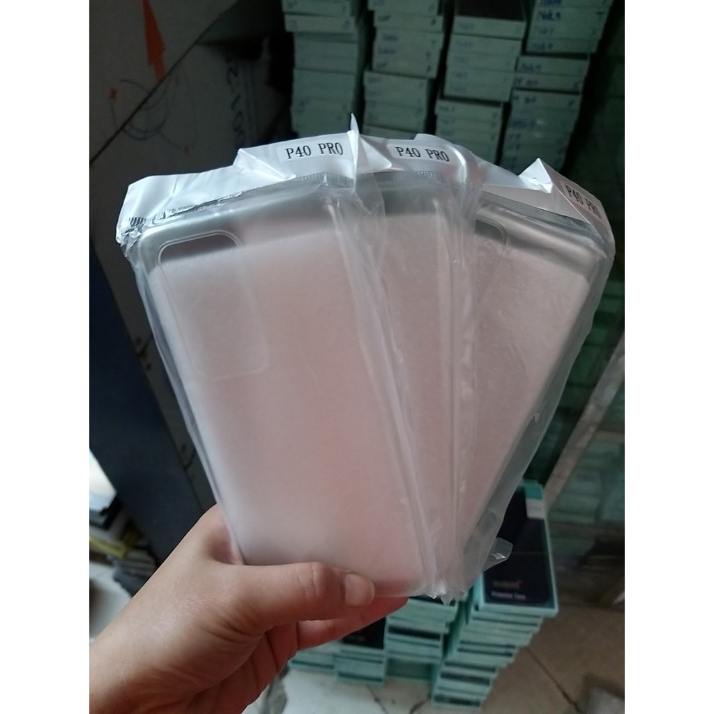 Ốp lưng silicon dẻo trong suốt Huawei P40 pro siêu mỏng 0.5 mm. Dẻo loại A