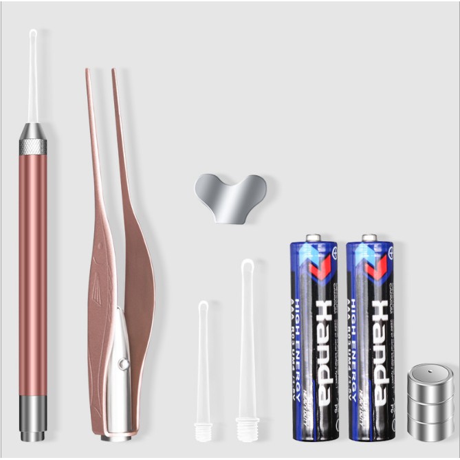 BỘ DỤNG CỤ LẤY RÁY TAI CÓ ĐÈN LED CHUYÊN NGHIỆP AN TOÀN DÙNG ĐƯỢC CHO TRẺ EM KÈM HỘP - Bộ dụng cụ lấy ráy tai