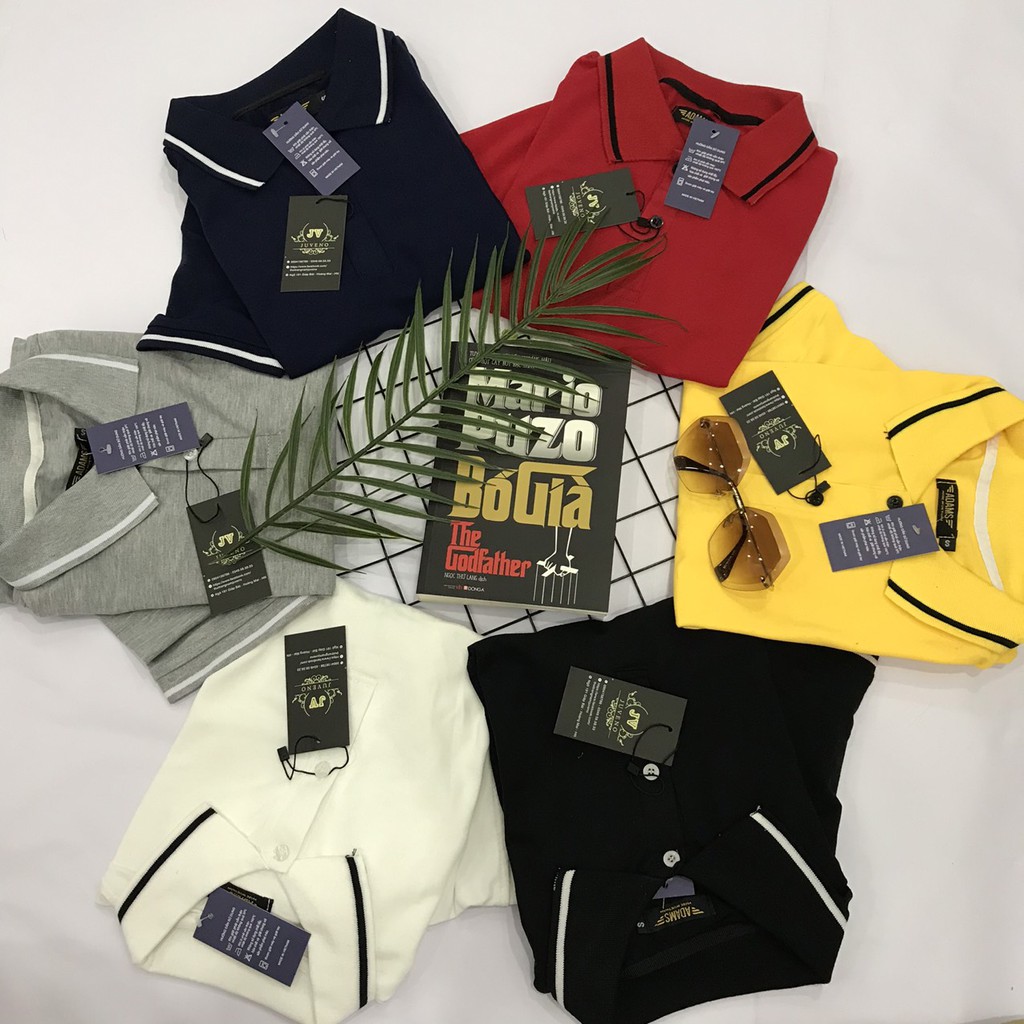Áo Polo Nam Cổ Viền, Áo Phông Nam JUVENO Cotton Mềm Mát- 6 Màu- Đủ Size 45-83Kg