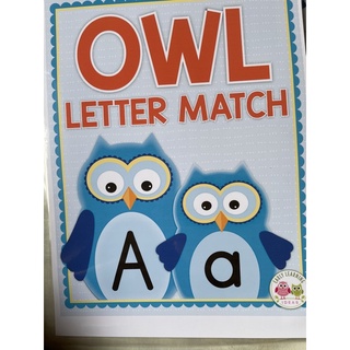 Học liệu owl letter match giúp con nhận diện chữ cái abc