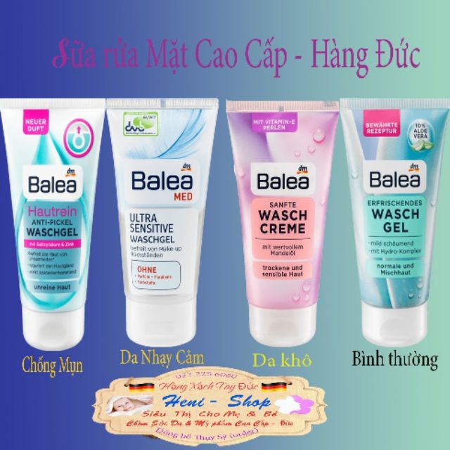 Sữa Rửa Mặt Balea - Hàng Đức - Có bill