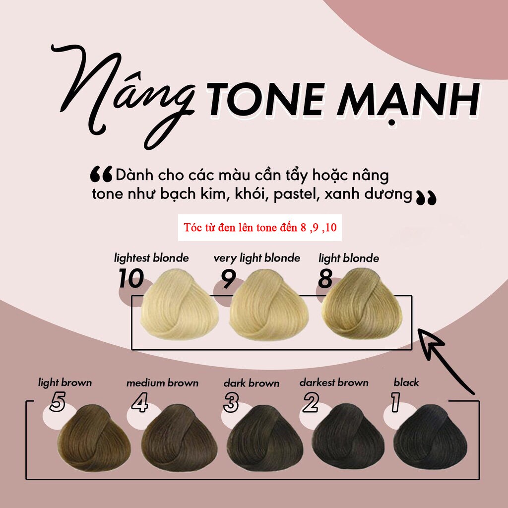 NÂNG TONE TÓC NÂNG NỀN TÓC LÊN TONE TÓC SÁNG KHÔNG NÁT TÓC