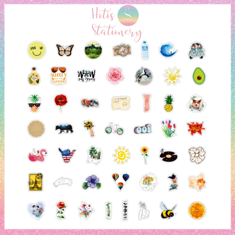 [HOTIS] [TÁCH SET] Set 200 STICKER INSTAGRAM cỡ lớn, nhãn dán cán màng PVC không thấm nước, dán được nhiều lần SK030
