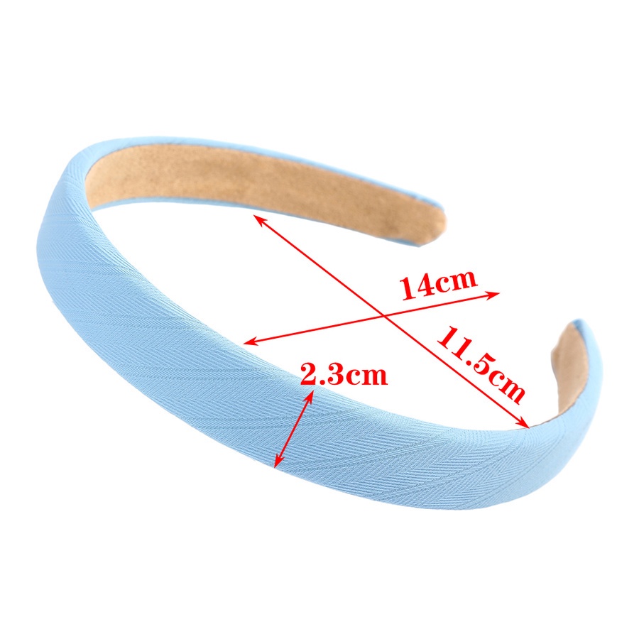 Băng đô cài tóc vải xốp mỏng gân sọc màu trơn phong cách Hàn Quốc thời trang dành cho nữ