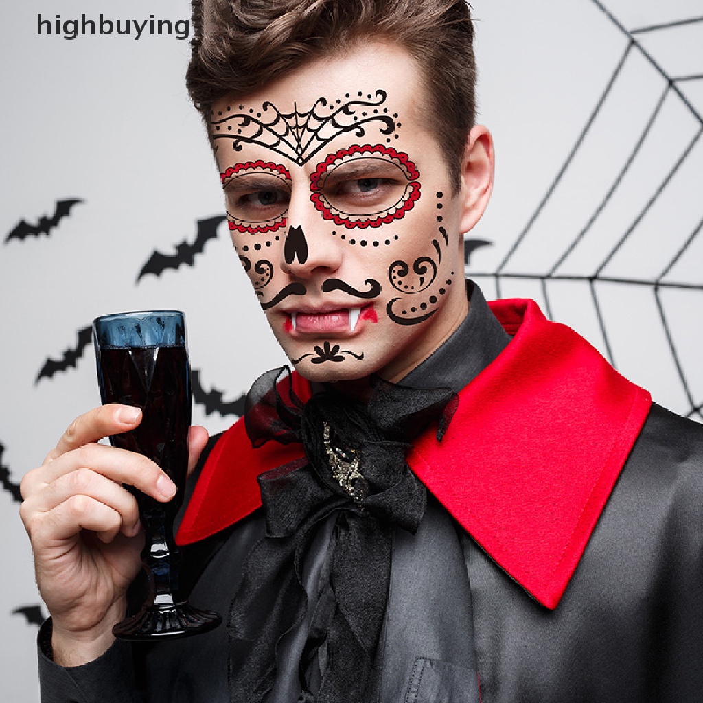 1 Hình Xăm Dán Mặt Người Belle Phong Cách Halloween