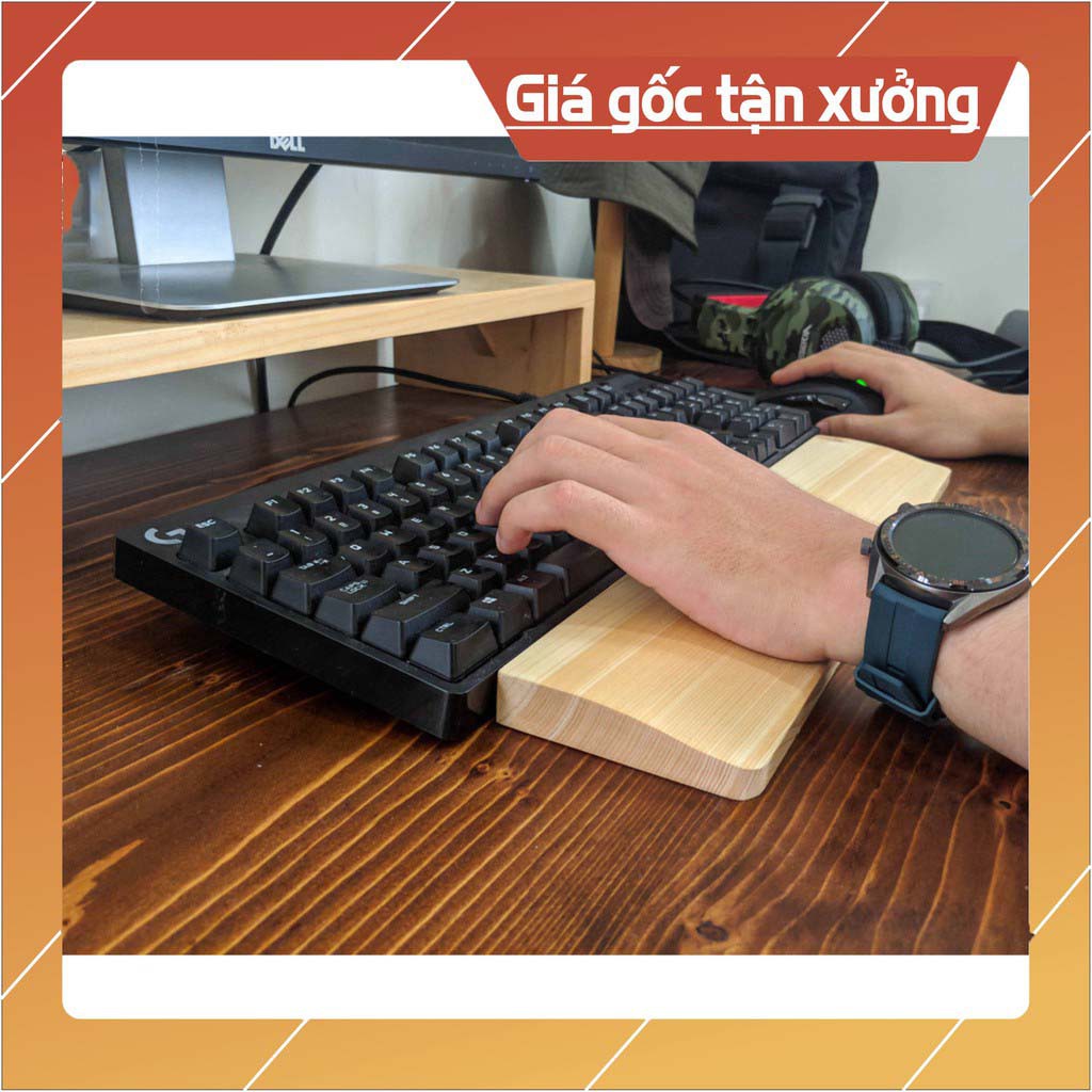 Kê Lót Tay Bàn Phím Bằng Gỗ Tự Nhiên Chống Trượt[Giá Sỉ Toàn Quốc]+Trọng Lượng Nhẹ Dễ Di Chuyển+Gỗ Thông Nhập Khẩu | BigBuy360 - bigbuy360.vn