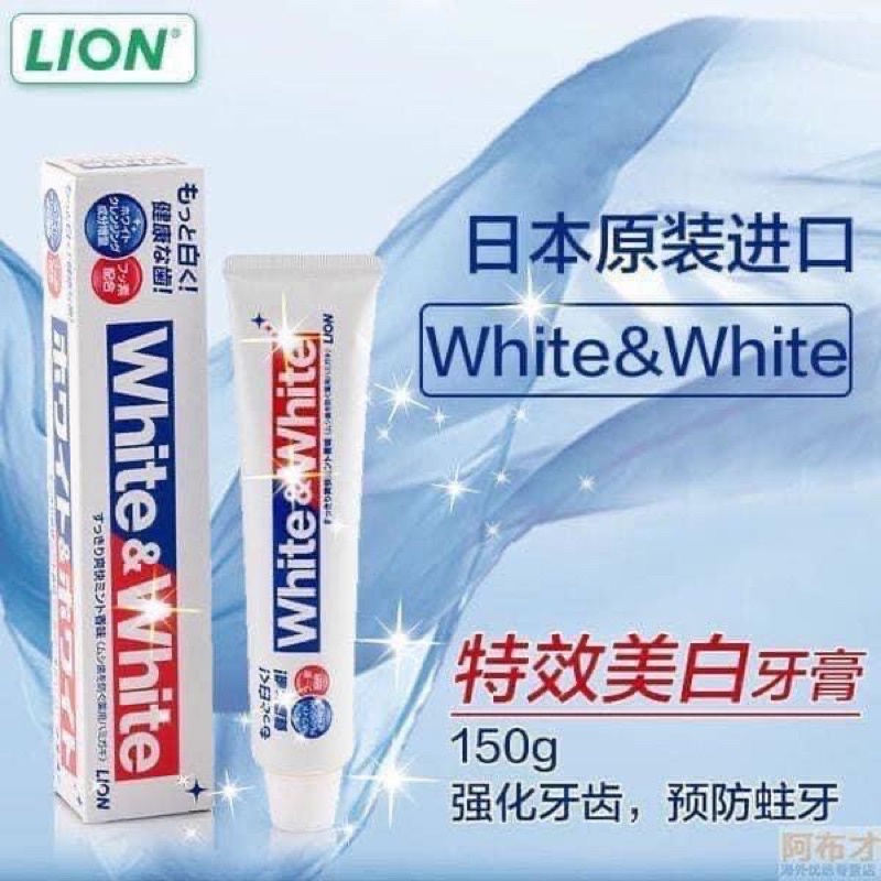 Kem đánh răng nhật bản trắng răng White white [HangNhat] [Hàng-Chuẩn-Auth] [Mô-Mô-Shop]