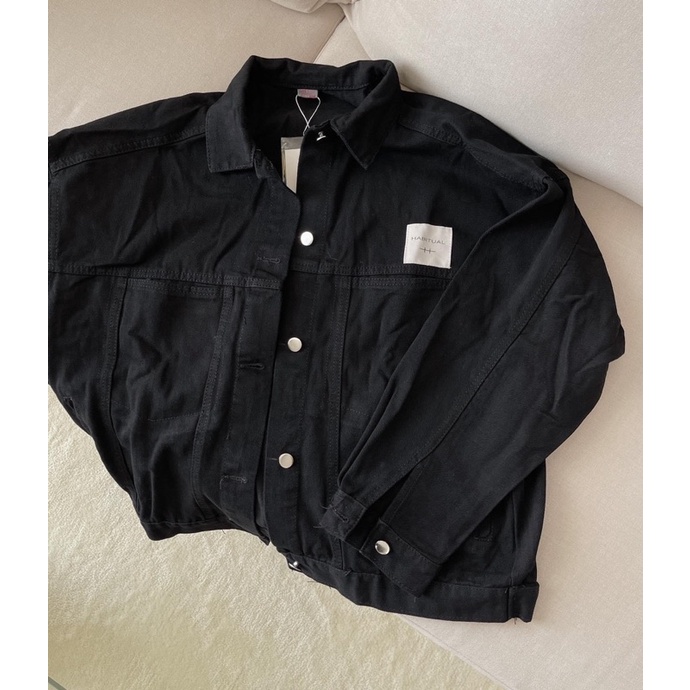 Áo khoác jeans túi nắp form rộng OVERSIZE- áo bò nữ khoác ngoài dày dặn phong cách ulzzang hàn quốc