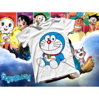 HOT- Áo thun Cotton Unisex - Anime - Doraemon - Doraemon dễ thương - siêu SALE