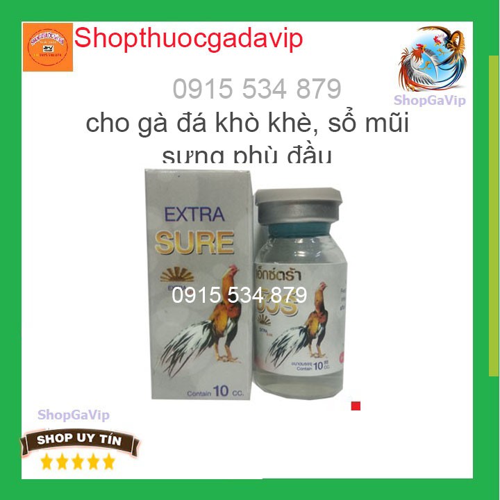 Extra sure gà khò khè, đờm nhớt, phù đầu, sổ mũi, phân lỏng [shopthuocgadavip]