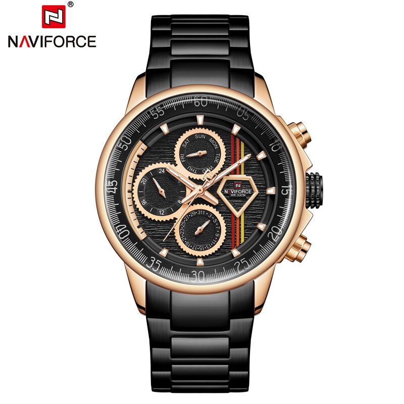 NAVIFORCE Brand  Men Casual Date Luminous Fashion Sport Quartz Waterproof Watch