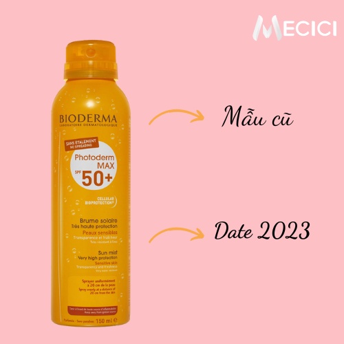 [MẪU MỚI - DATE XA] Xịt chống nắng Bioderma Photoderm Max SPF 50+ 150ml - Shop Mecici