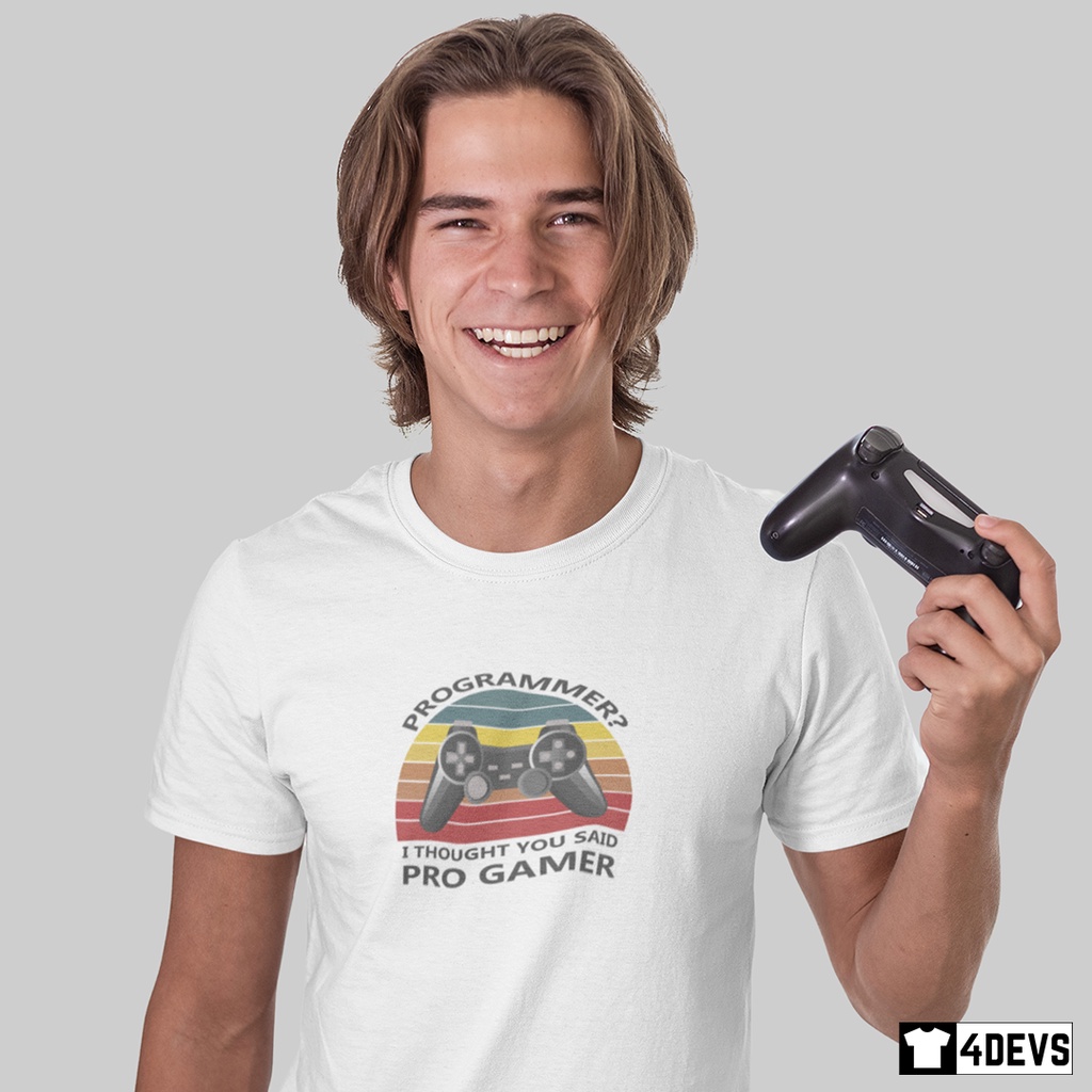 Áo thun nam Lập trình viên - Pro Gamer - Not ProGrammer