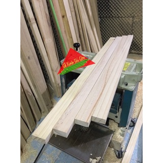 Bó 4 thanh gỗ thông vuông 2x4cm, dài 1m bào láng 4 mặt đẹp dùng làm khung sườn, làm xương, trang trí