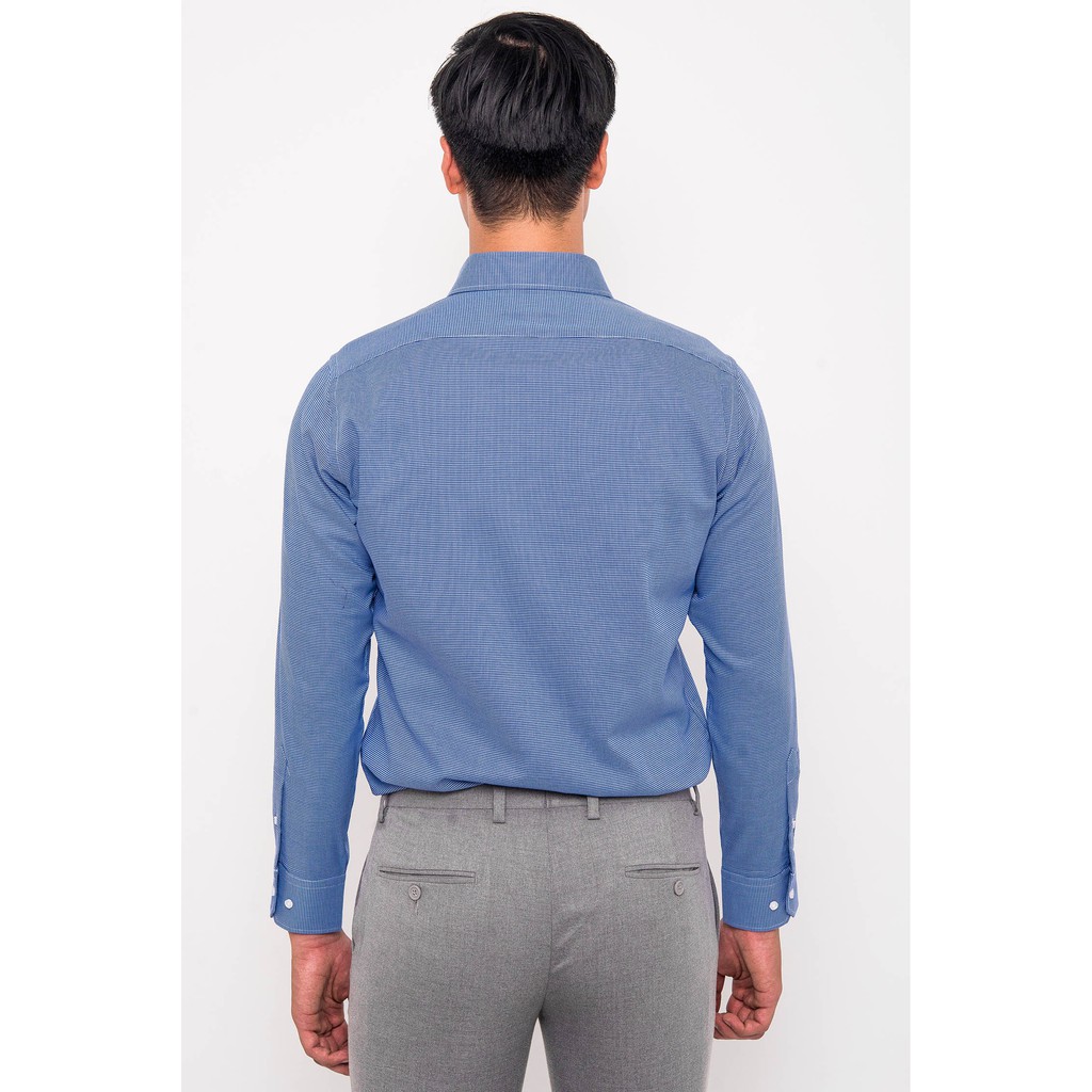 Sơ Mi dài tay mattana Xanh Biển Đậm Caro Nhỏ Slim Fit Dài Tay MAM25190011708623