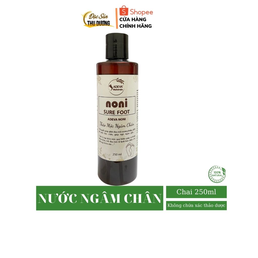 Ngâm chân thảo dược Adeva Noni 250ml - 12 loại thảo dược quý hiếm, không cần đun nấu, không cần rửa lại, không lo đổ rác