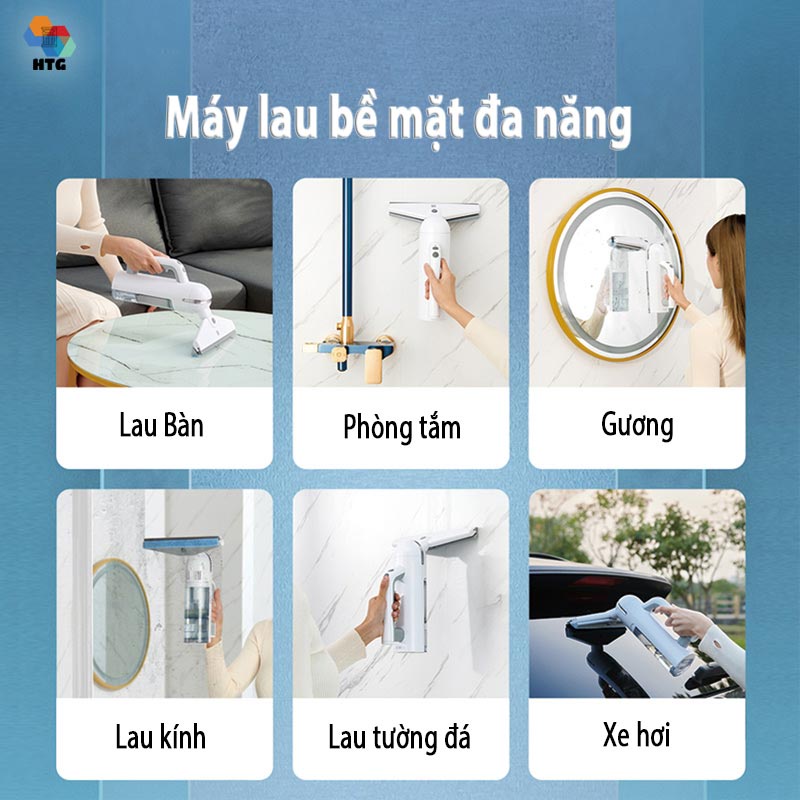 Máy Lau Kính Sawadaki K611 làm sạch bề mặt, Bàn Ăn, Cửa Sổ, Phòng Tắm, Xe Hơi, nhà bếp, không dây chính hãng