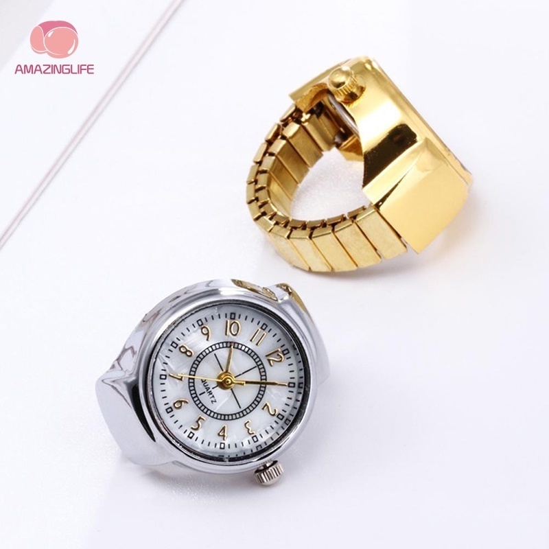 Nhẫn Mặt Đồng Hồ Bằng Thép Không Gỉ Thời Trang Cá Tính