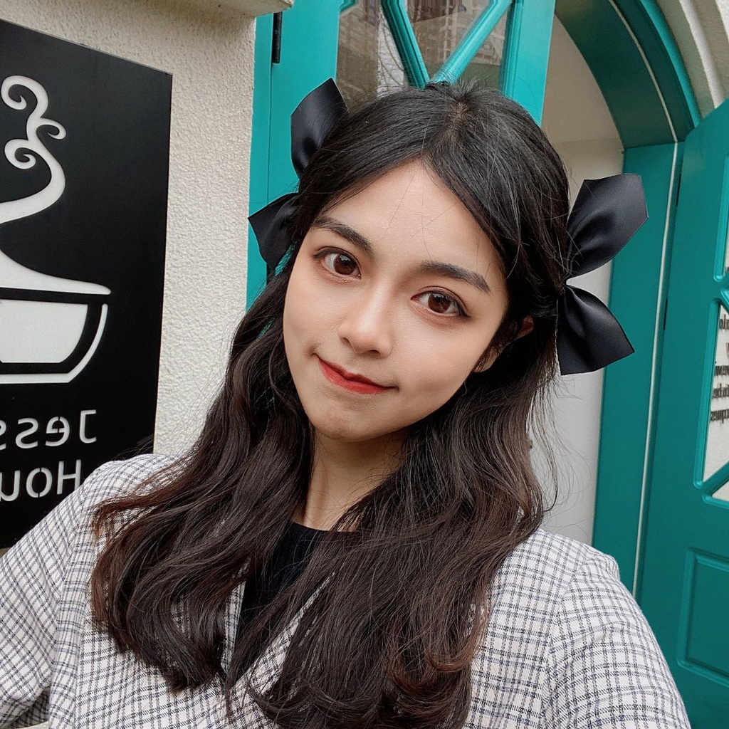 Bộ 2 Kẹp Tóc Nơ Bằng Satin Phong Cách Hàn Quốc Dễ Thương Dành Cho Bạn Gái