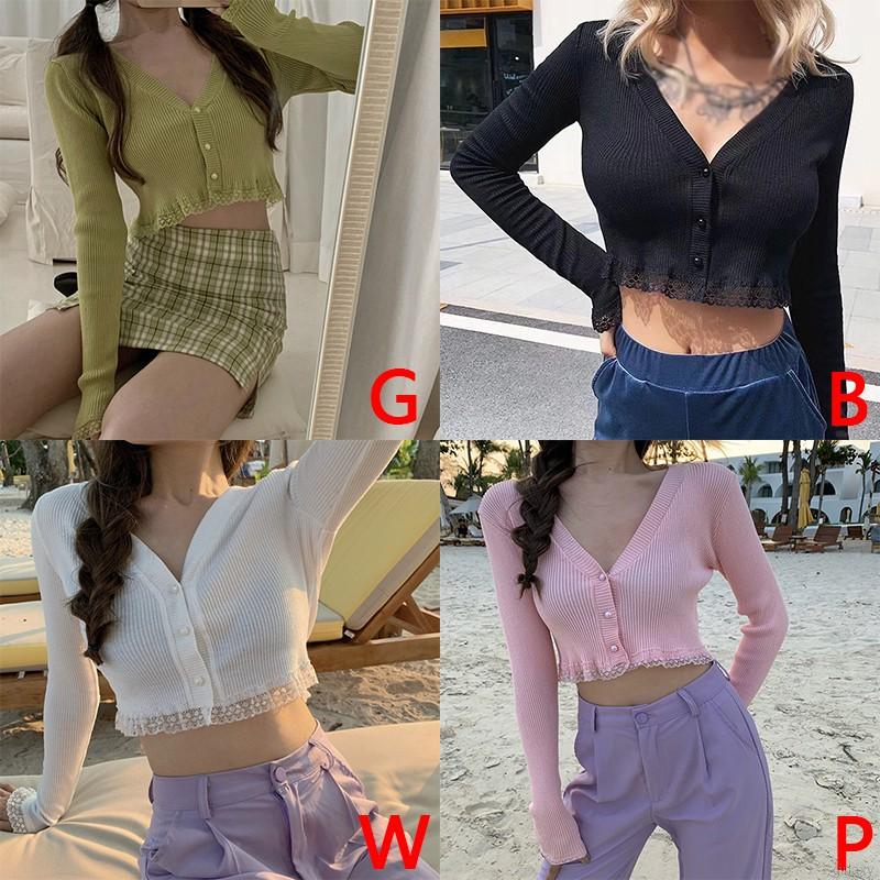 Áo len dáng ôm dài tay thời trang Hàn Quốc cho nữ | BigBuy360 - bigbuy360.vn