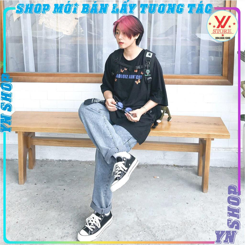 Áo Thun SADBOIZ AINTCRY Bướm Form Rộng Unisex Nam Nữ - áo phông tay lỡ phong cách Ulzzang
