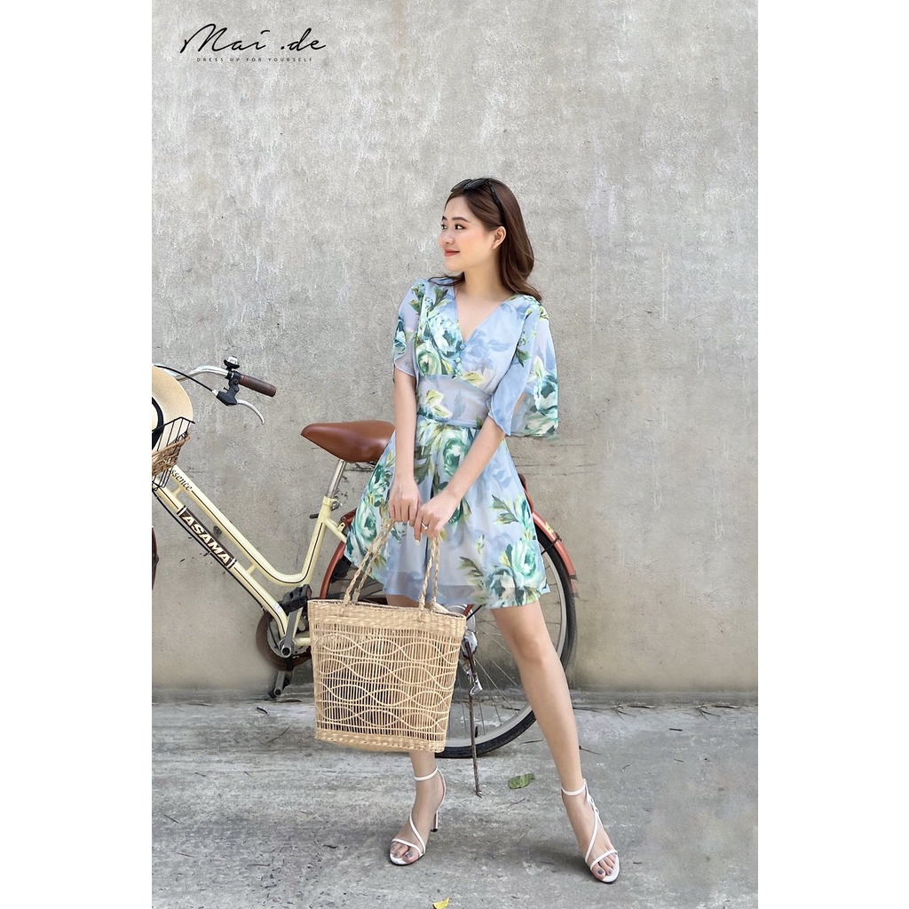 MAIDE Jumpsuit ngắn tay họa tiết hoa dễ thương CALY JUMP (Hoa eloi)