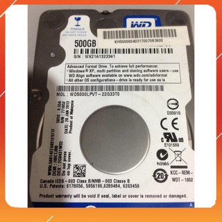 ổ cứng hdd laptop chuẩn 2.5 ich dung lượng 500gb cũ