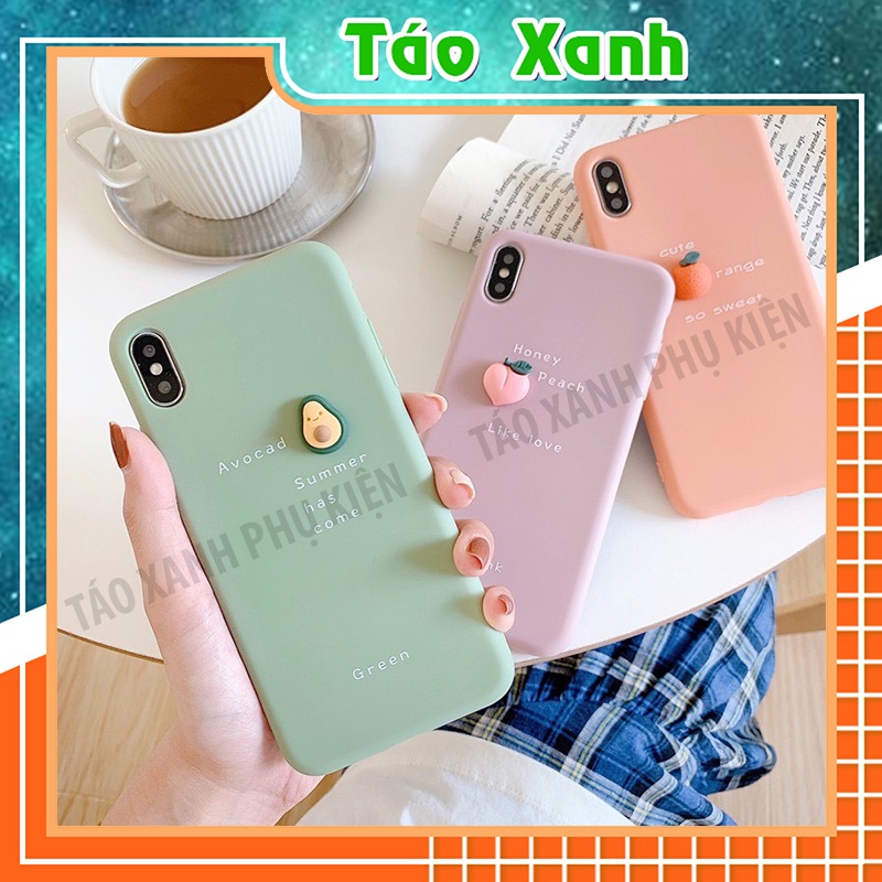 Ốp Lưng Iphone TPU gắn Trái Cây (Gắn Nổi)