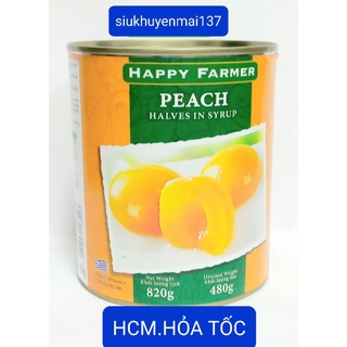 đào ngâm nước đường hi lạp nữa trái, 820 gr hộp hsd: 4.2023