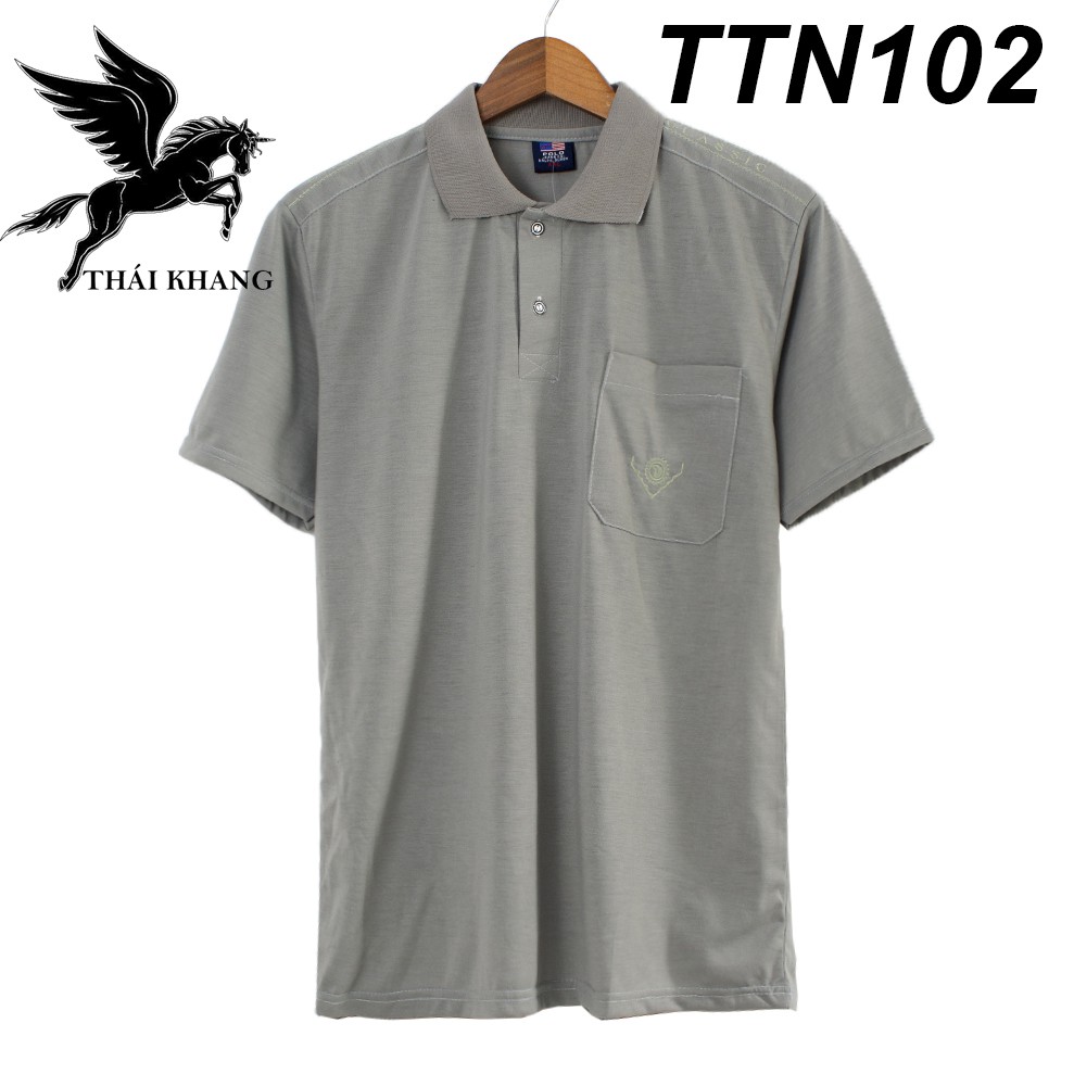 áo thun nam tay ngắn có cổ có túi vải cotton co giãn loại áo thun nam trung niên form rộng mặc thoải mái TOG1 | BigBuy360 - bigbuy360.vn