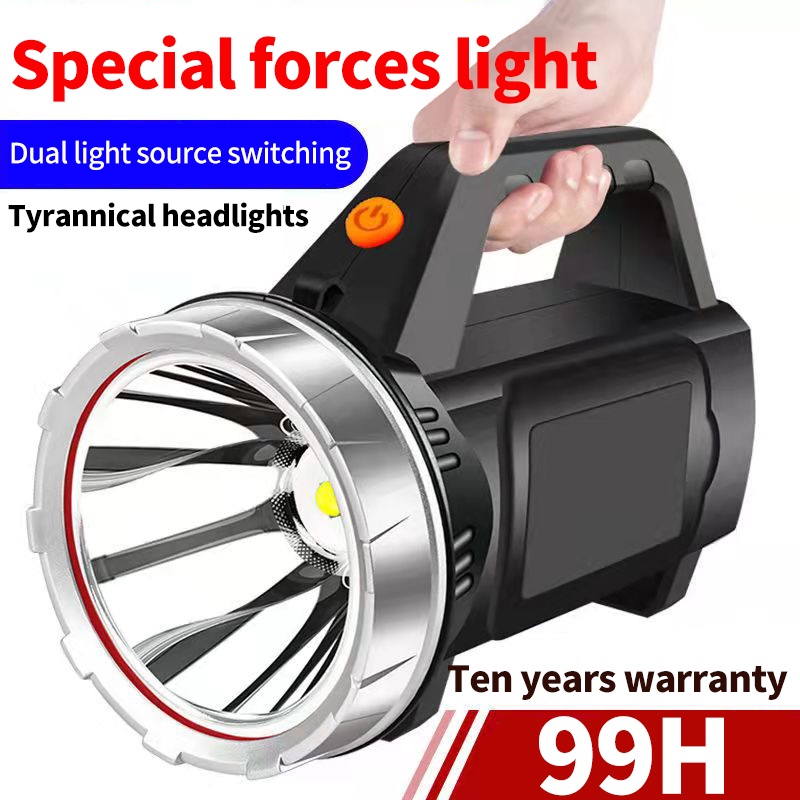 Đèn Pin LED COB 2 Trong 1 Có Thể Sạc Lại Bằng Cổng USB Tiện Dụng