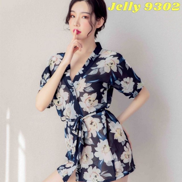 [QUÀ TẶNG] Váy Ngủ Voan Xanh Thắt Nút In Họa Tiết Hoa Cao Cấp Kèm Quần Trong Sexy Quyến Rũ – Đầm Ngủ Nữ Thiết Kế Tinh Tế