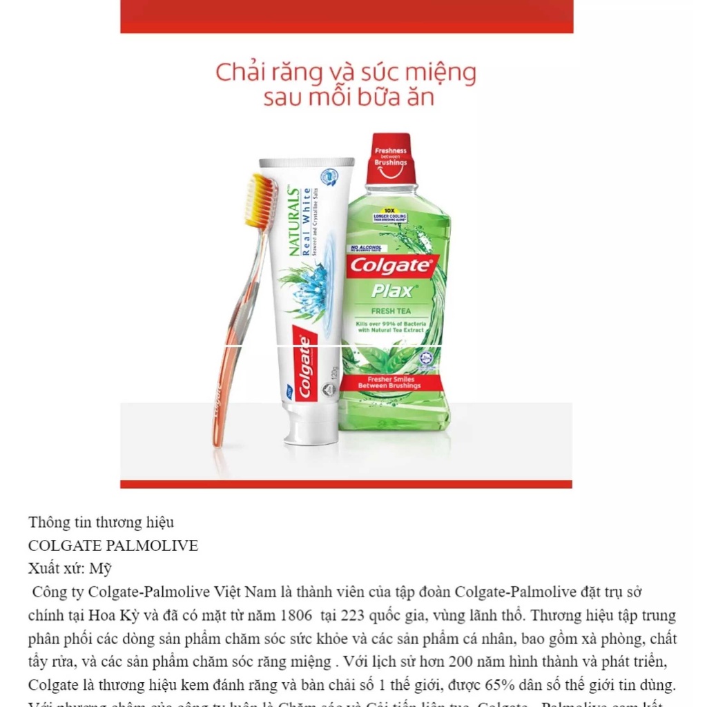 Kem đánh răng Colgate Thiên nhiên Tảo biển và Muối tinh khiết 180g