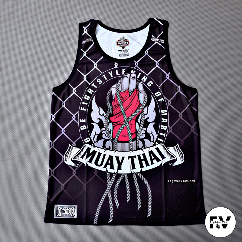 Áo Muay Thái Mẫu Mới Nhất 2023 Áo Phông Balo Muay Thai Thun Lạnh Born