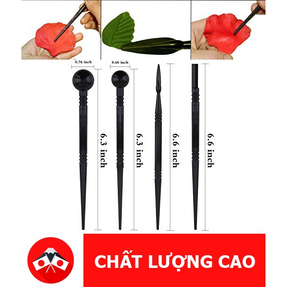 4 Dụng cụ Làm Đồ chơi,Hoa Đất Sét, Tượng Chibi, 4 cây 8 đầu Nhựa Tổng Hợp