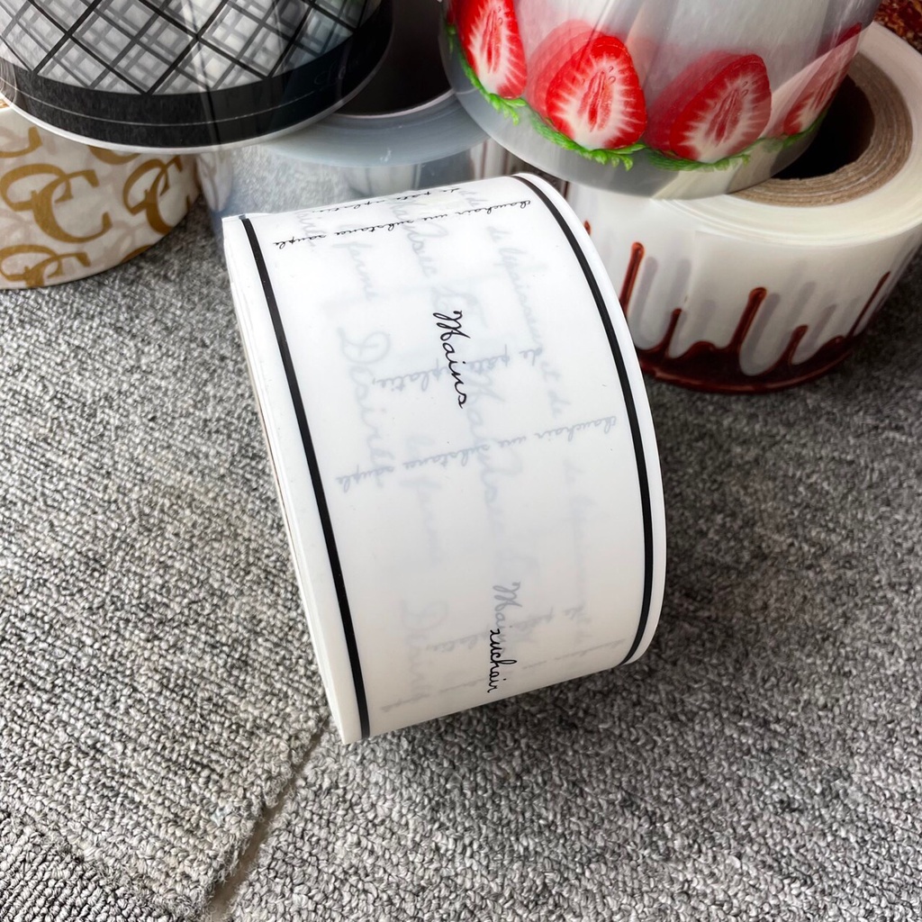 Cuộn quấn bánh kem 8cm hình dáng hiện đại trang trí bánh sinh nhật HPBD siêu chất