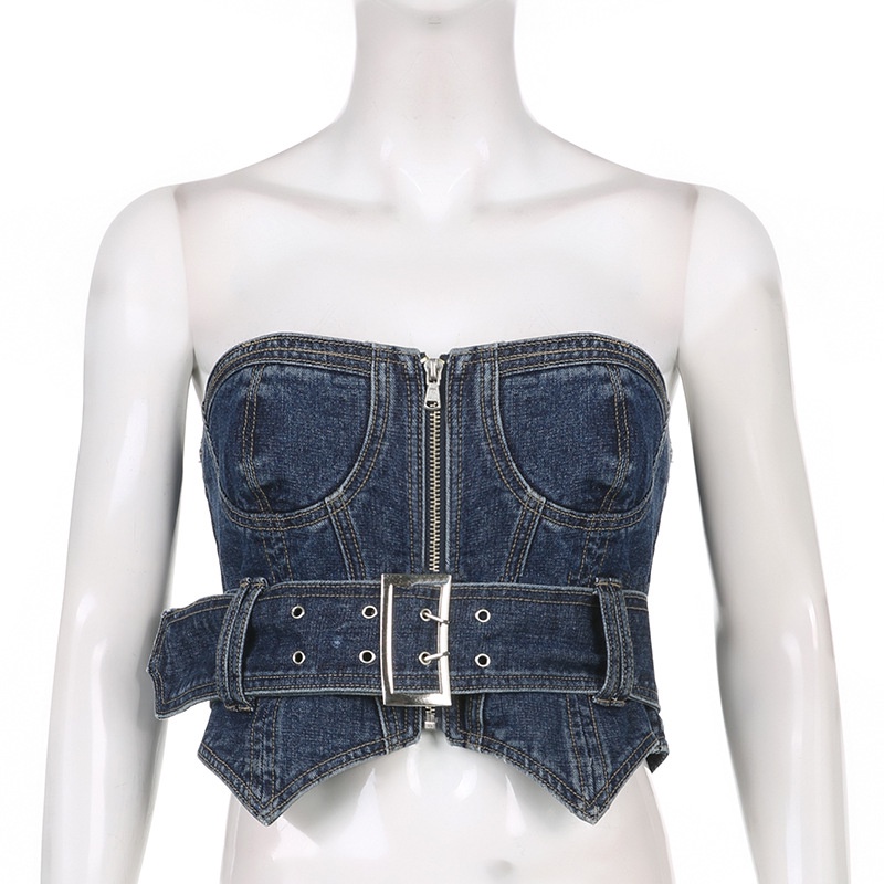 Quần Denim Ống Lửng Phong Cách Hàn Quốc Gợi Cảm Cho Nữ