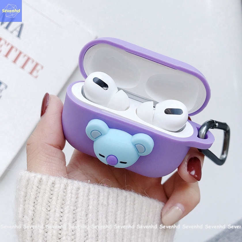 Vỏ bảo vệ hợp sạc tai nghe họa tiết Kakao và BT21 hoạt hình đáng yêu cho Airpods Pro series 3