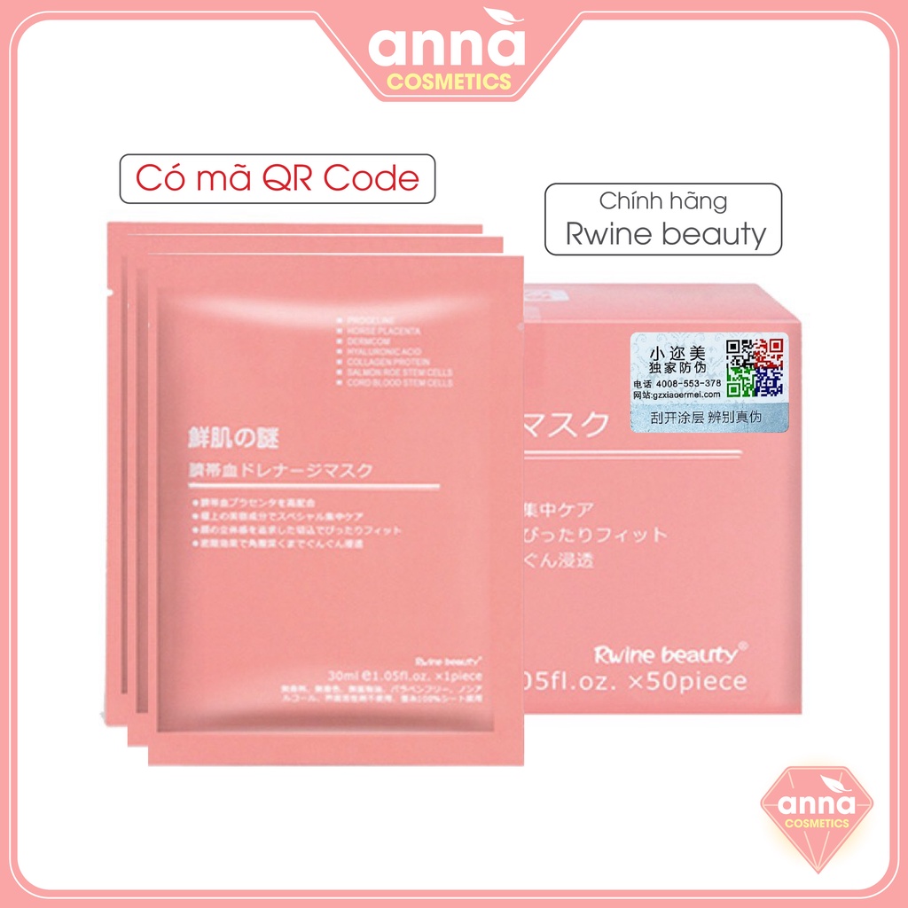 Mặt nạ nhau thai cừu Nhật Bản Rwine Beauty dưỡng da, chăm sóc da, dưỡng ẩm, giảm thâm mụn, phù hợp da nhạy cảm