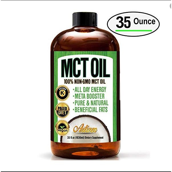 Dầu MCT OIL Tinh khiết Bổ sung Keto Ketogenic MCT Dầu dừa phân đoạn C8 Triglyceride cho Chế độ ăn kiêng Giảm Cân1036ML