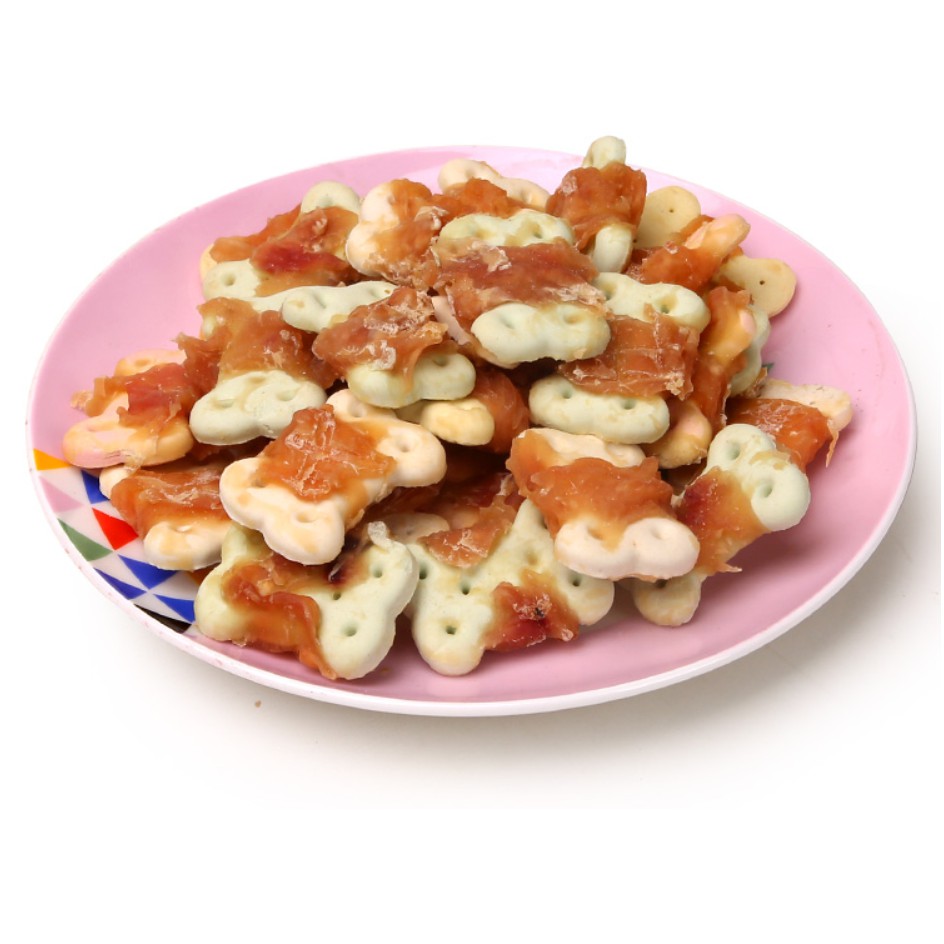 BÁNH QUY BỌC GÀ CHO CHÓ GÓI 100G