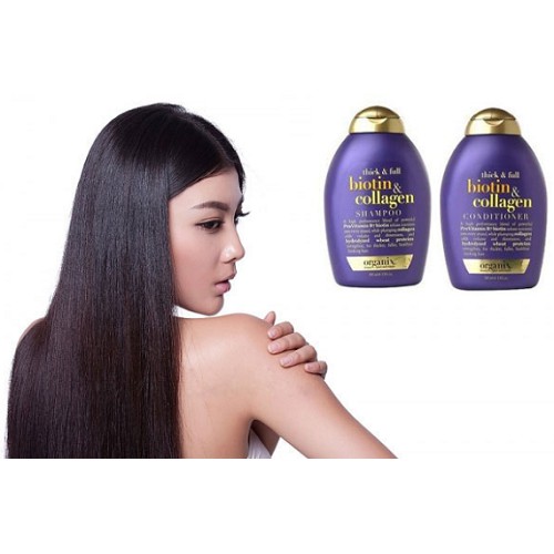 Cặp Dầu gội Biotin Collagen Tím 577ml