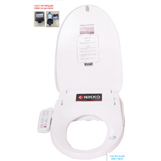 Nắp rửa bồn cầu điện tử Nikko P68051 bàn phím bên cạnh tặng ổ cắm chống giật Nikko