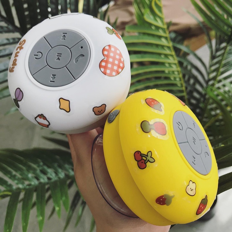 🌟Hàng Sẵn Loa bluetooth mini không dây Gắn Tường , loa nhà tắm chống thấm nước nhỏ gọn tiện dụng _ tặng kèm sticker đẹp dễ thương