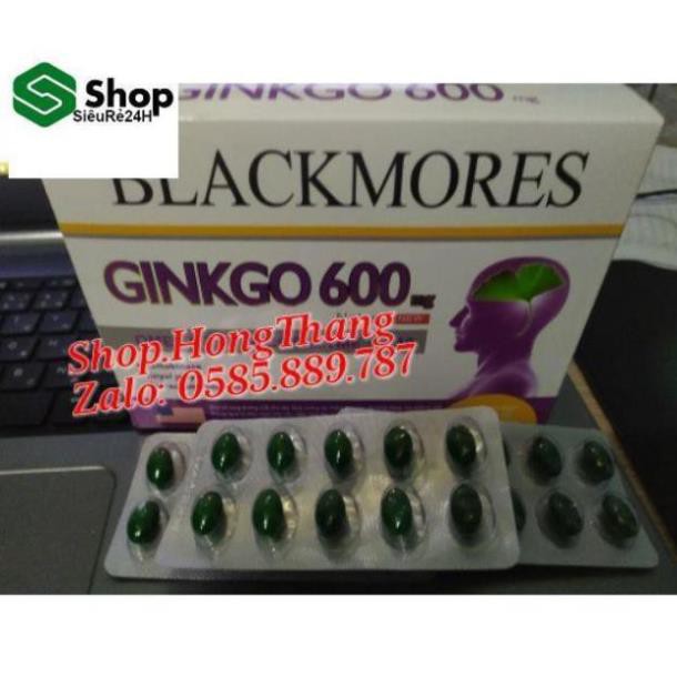 (Rẻ nhất) Ginkgo 600mg BLACKMORES viên uống hoạt huyết dưỡng não hộp 100 viên