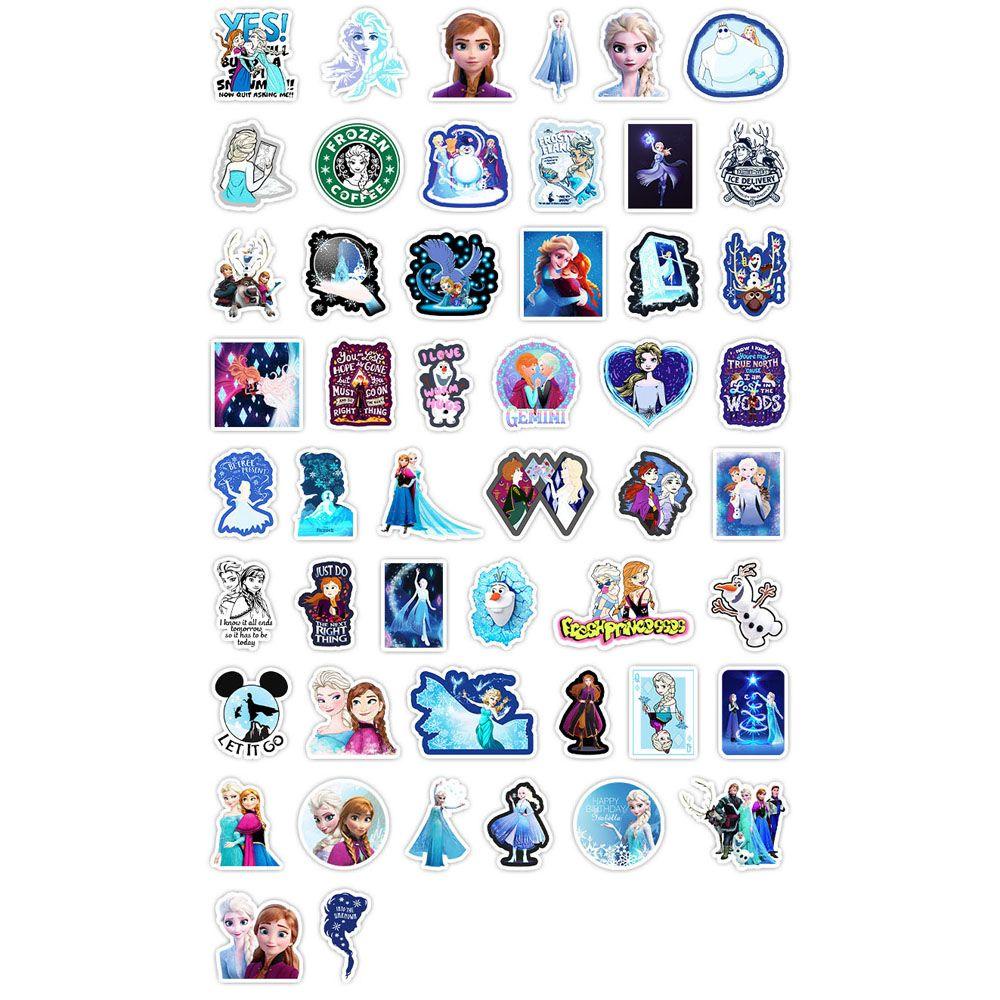 Nhãn Dán Mini Hình Frozen Trang Trí Vali Ván Trượt / Laptop / Hành Lý / Guitar Cổ Điển