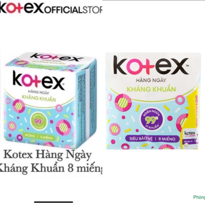 Băng vệ sinh kotex hàng ngày kháng khuẩn 8 miếng