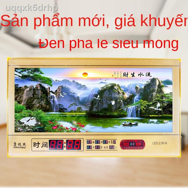 ♙ ♚ ☒☈Sản phẩm mới siêu mỏng sáng tạo lịch vạn niên đồng hồ phòng khách treo tường điện tử